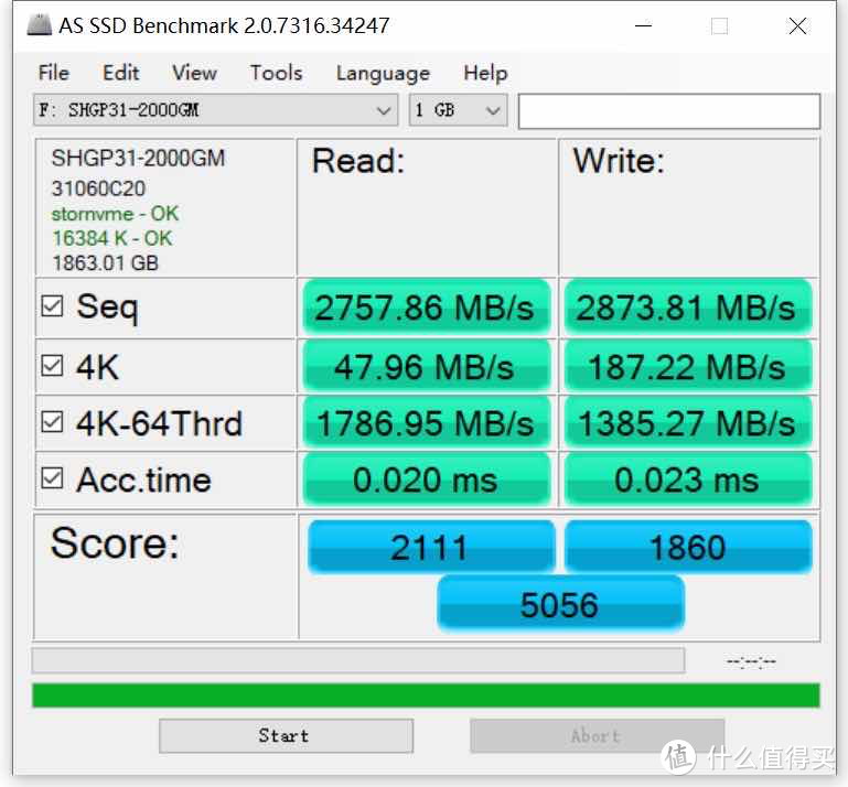 精测海力士P31 SSD，原厂颗粒，惊人的读写速度!