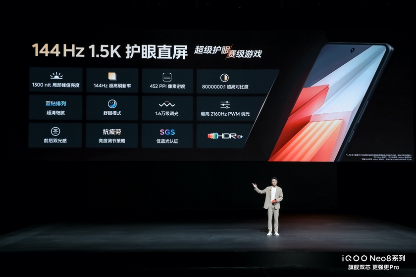 超越想象的性能体验 iQOO Neo8 12+256GB版券后1899元