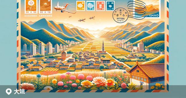 大姚县邮政编码分布图