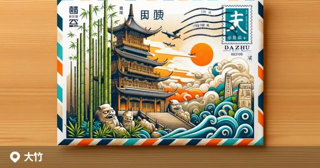 大竹县邮政编码分布图