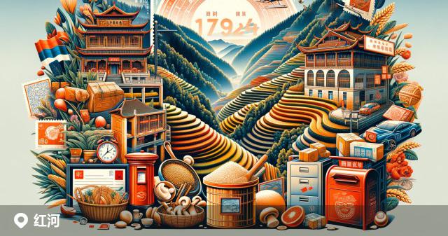 红河县邮政编码分布图