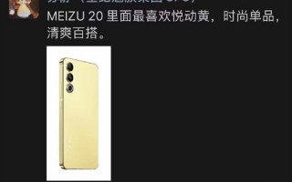 照搬还是致敬？魅族20也将推出黄色版本