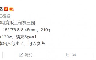 Redmi K50电竞版参数：6.67英寸屏幕/210g重量