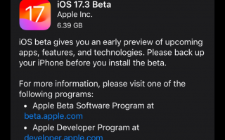 苹果发布 iOS / iPadOS 17.3 和 macOS Sonoma 14.3 首个公测版