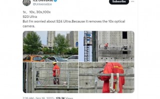 弃用10倍！消息称三星Galaxy S24 Ultra将使用5倍潜望式长焦