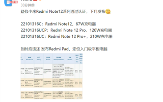 太疯狂了：Redmi Note12超大杯用上210W快充