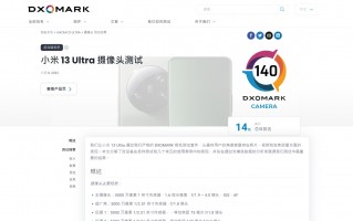 DXO公布小米13 Ultra影像得分：140分排名第十四