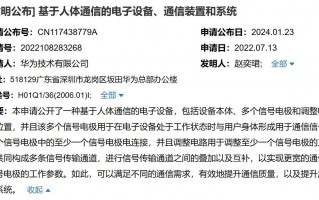 华为研发出人体通信技术，改变数据传输安全的新方式