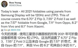 OV小米众多折叠屏设备曝光 三星：屏幕全是我的