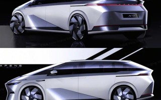 硬刚理想 MEGA 小鹏纯电 MPV 车型 X9 设计草稿公布：赛博未来风