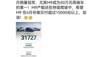 吉利M9连续23个月销量破万，国内豪华车市场份额持续增长