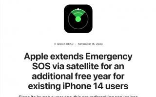 苹果 iPhone 14 / Pro 系列卫星紧急求救服务免费延长一年