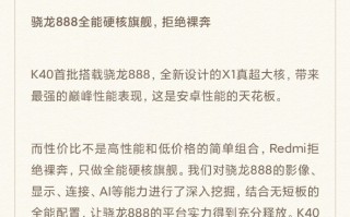 卢伟冰谈K40系列：2021两块好屏 小米、Redmi包揽