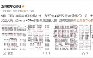受Mate60系列影响 iPhone 14线下价格再下滑