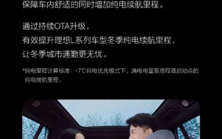 理想汽车OTA 4.6.5推送 冬季纯电续航累计提升15%-20%