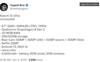 小米13 Ultra外观/配置揭晓 带来了全新技术