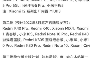 MIUI 13第二批稳定版更新名单公布：来看看有没有你