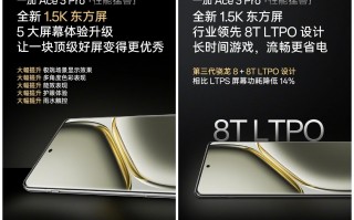 一加 Ace3 Pro发布，配备1.5K东方屏