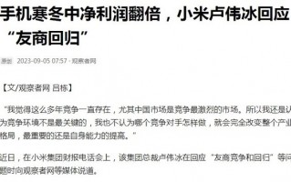 卢伟冰回应友商回归：小米的发展要靠我们自己