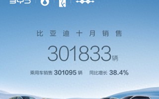 单月销量突破30万辆！比亚迪10月销售数据出炉：网友：同行害怕
