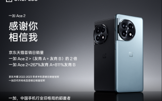 一加Ace 2首销战绩斐然 超越两家友商之和